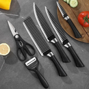Conjunto de Facas Inox 6 Peças – Kit Completo para Cozinha e Churrasco