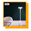 Luminária de Mesa LED Recarregável Discove – 3 Tons de Luz com Controle por Toque