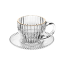 Kit 4 Xícaras de Café Wolff Imperatriz Cristal com Fio de Ouro Luxo Mesa