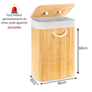Cesto de Roupa em Bambu com Tampa – Organizador Elegante para Lavanderia