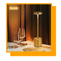 Luminária de Mesa LED Recarregável Discove – 3 Tons de Luz com Controle por Toque