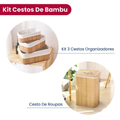 Cesto de Roupa em Bambu com Tampa – Organizador Elegante para Lavanderia