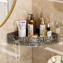 Suporte de Shampoo Acrílico Premium – Prateleira de Banheiro Sem Furo