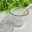 Açucareiro de Cristal com Fio de Ouro Imperatriz 200ml - Wolff