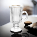 Conjunto com 4 Taças para Cappuccino em Vidro Fio de Ouro Gold Lines 240ml - Wolff