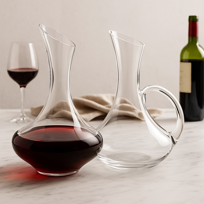 Decanter De Cristal C/ Alça Servir 1,7L Vinho Aereador Restaurante Bar
