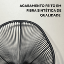Kit 4 Cadeiras Acapulco Fibra Sintética para Decoração de Varanda e Área Externa