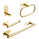 Kit Acessórios para Banheiro 4 Peças – Dourado em Inox